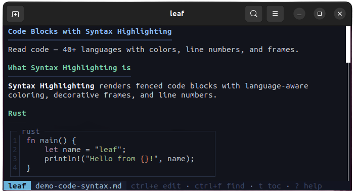 Syntax highlighting