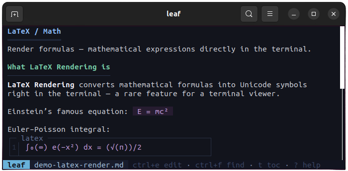 LaTeX math